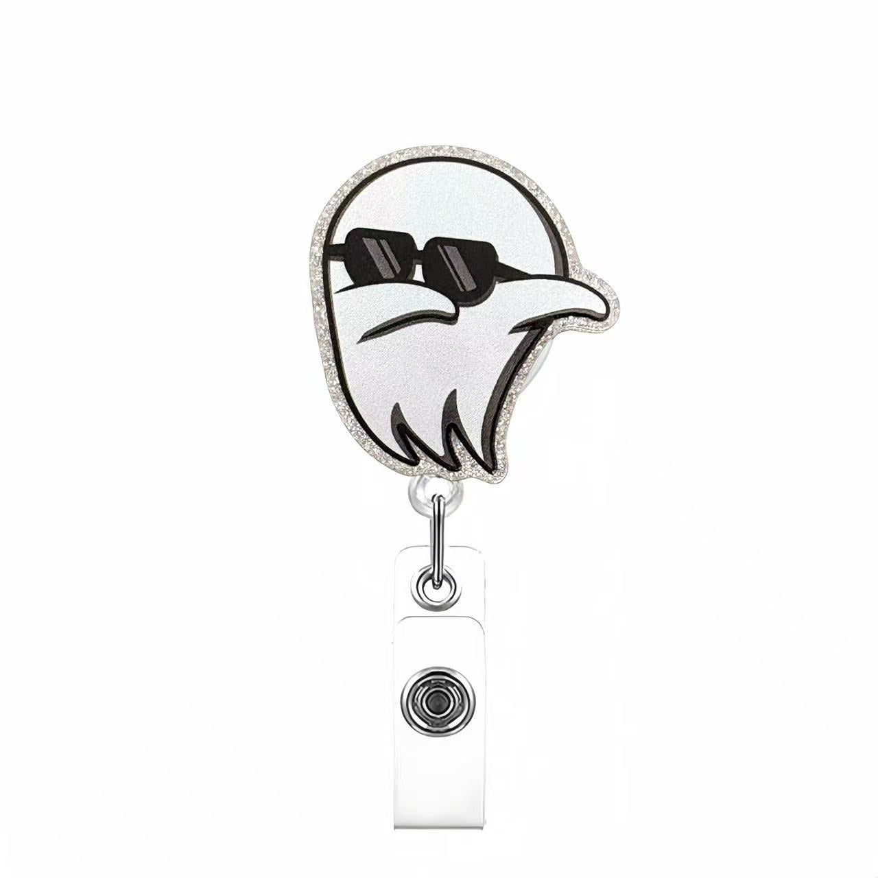 Wholesale Acrylic Retractable Badge Reel Lanyard  Pumpkin Design Nurse ID Card Holder Fashion Accessory Boutique Resale