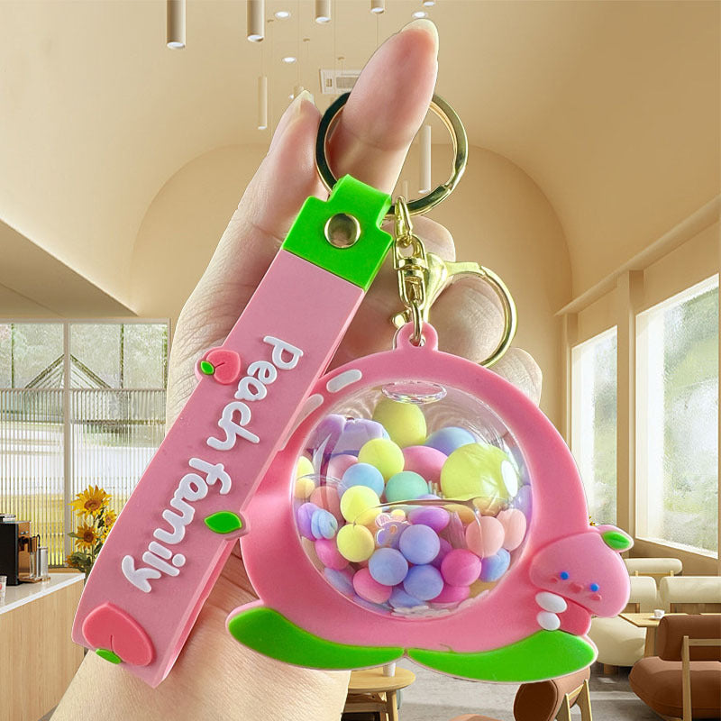 Wholesale Peach Quicksand Oil Cartoon Keychains ACC-KC-Chaow004
