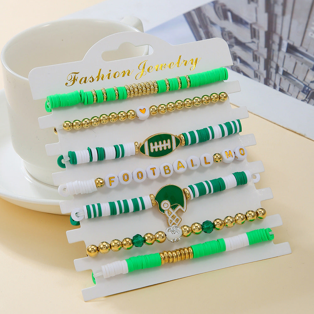 Wholesale Baseball Bracelet 8-piece Soft y Bracelet