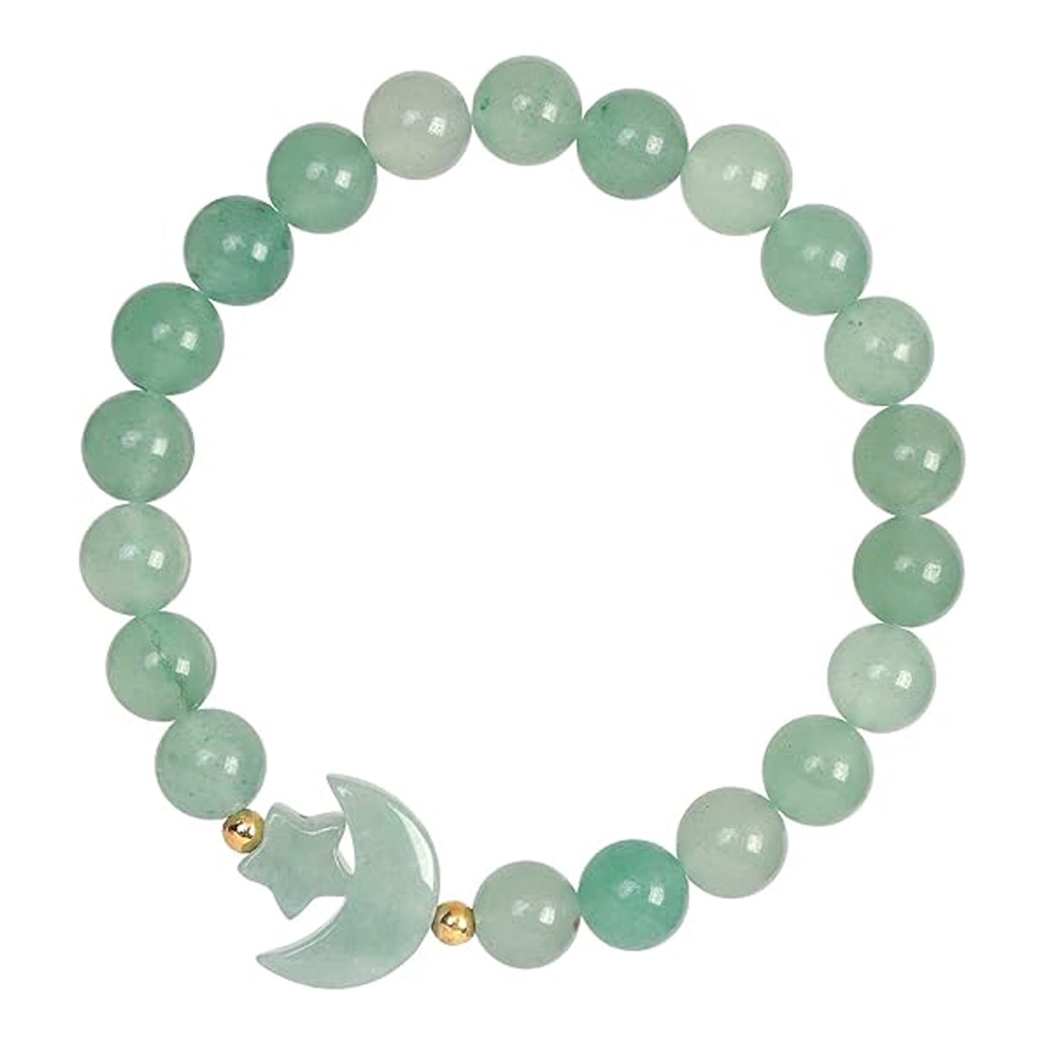 Wholesale Star Moon Crystal Bracelet 8mm Powder Crystal Obsidian  Bracelet