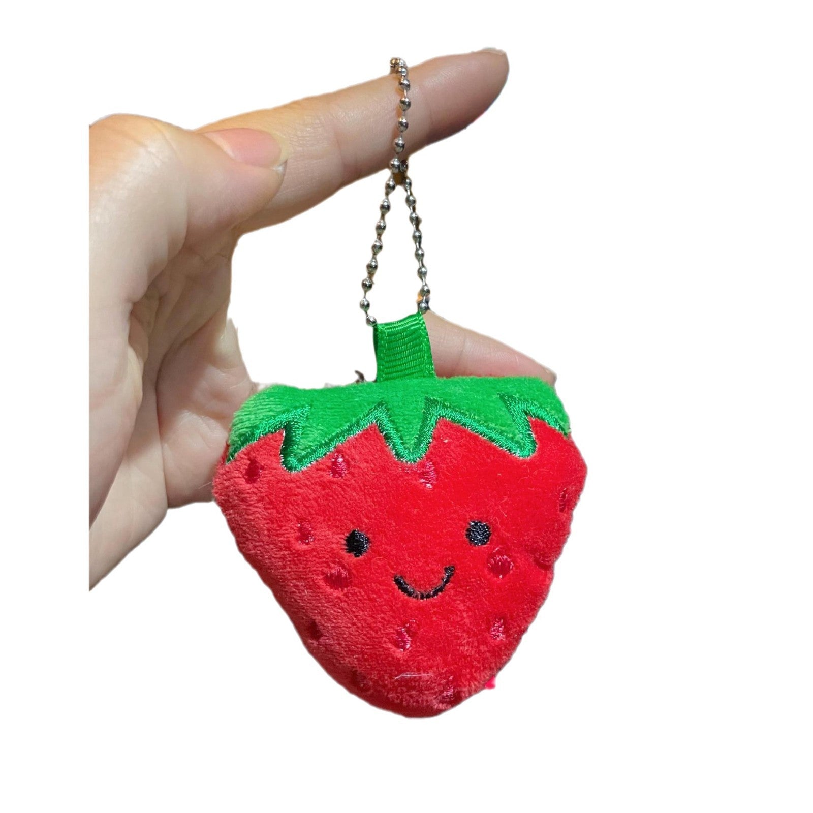 Wholesale Cute Cartoon Strawberry Plush Keychain Bag Charm Car Accessory Gift