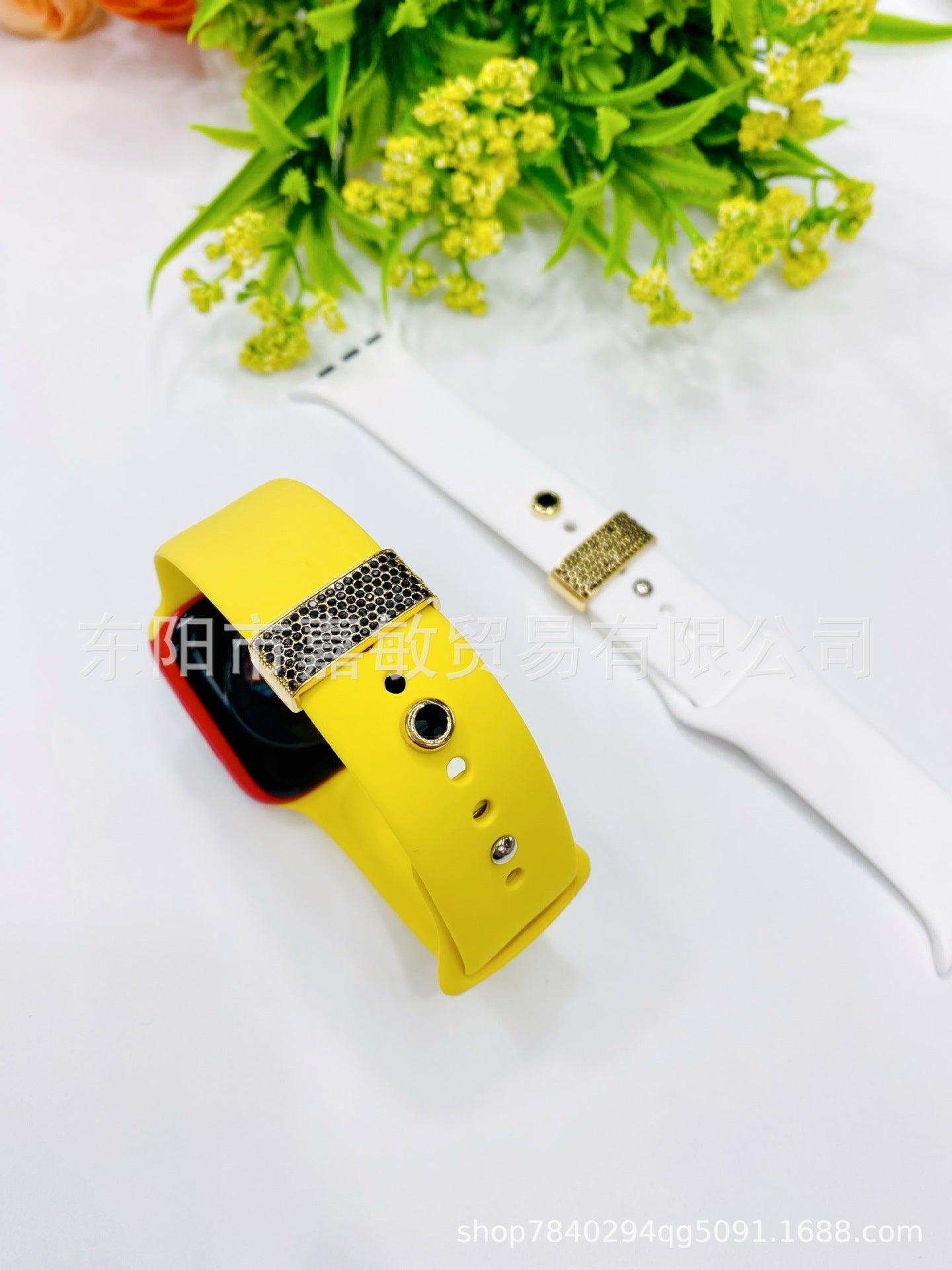 Wholesale New Style 110-Piece Wide Decorative Studs with Rhinestones Suitable for Silicone Watch Strap Decoration Rings,  in Stock with Discount and Direct Shipping
