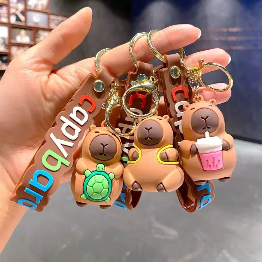 Wholesale Cute Capybara Keychain Bag Pendant Creative Car Key Accessory Boutique Resale