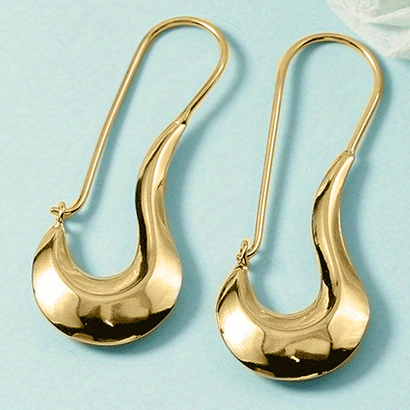 Wholesale Glossy Temperament Earrings Alloy Ear Hooks ACC-ES-MingC004