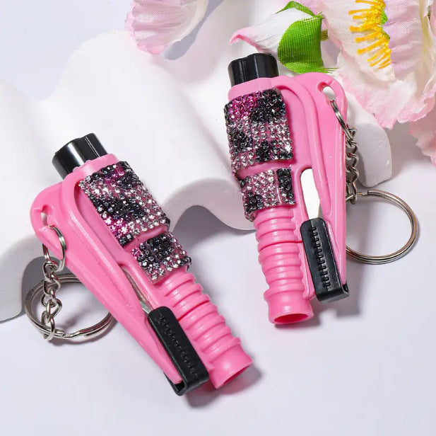 Wholesale Mini Car Seat Belt Release Hammer Keychain with Drill