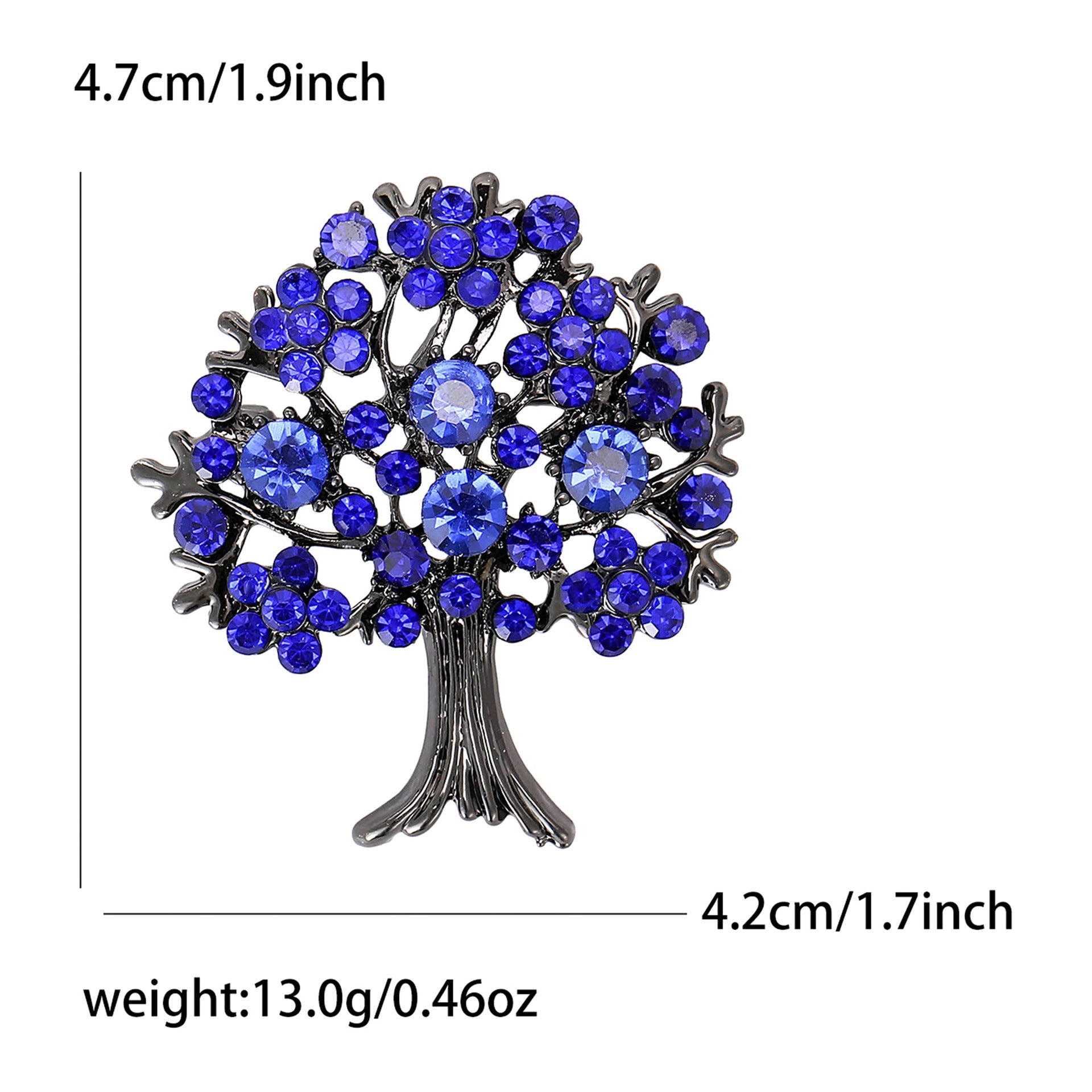 Wholesale Chic Tree Of Life Brooch Pin Alloy Rhinestone Red Women S Fashion Accessory Party Gift Resale
