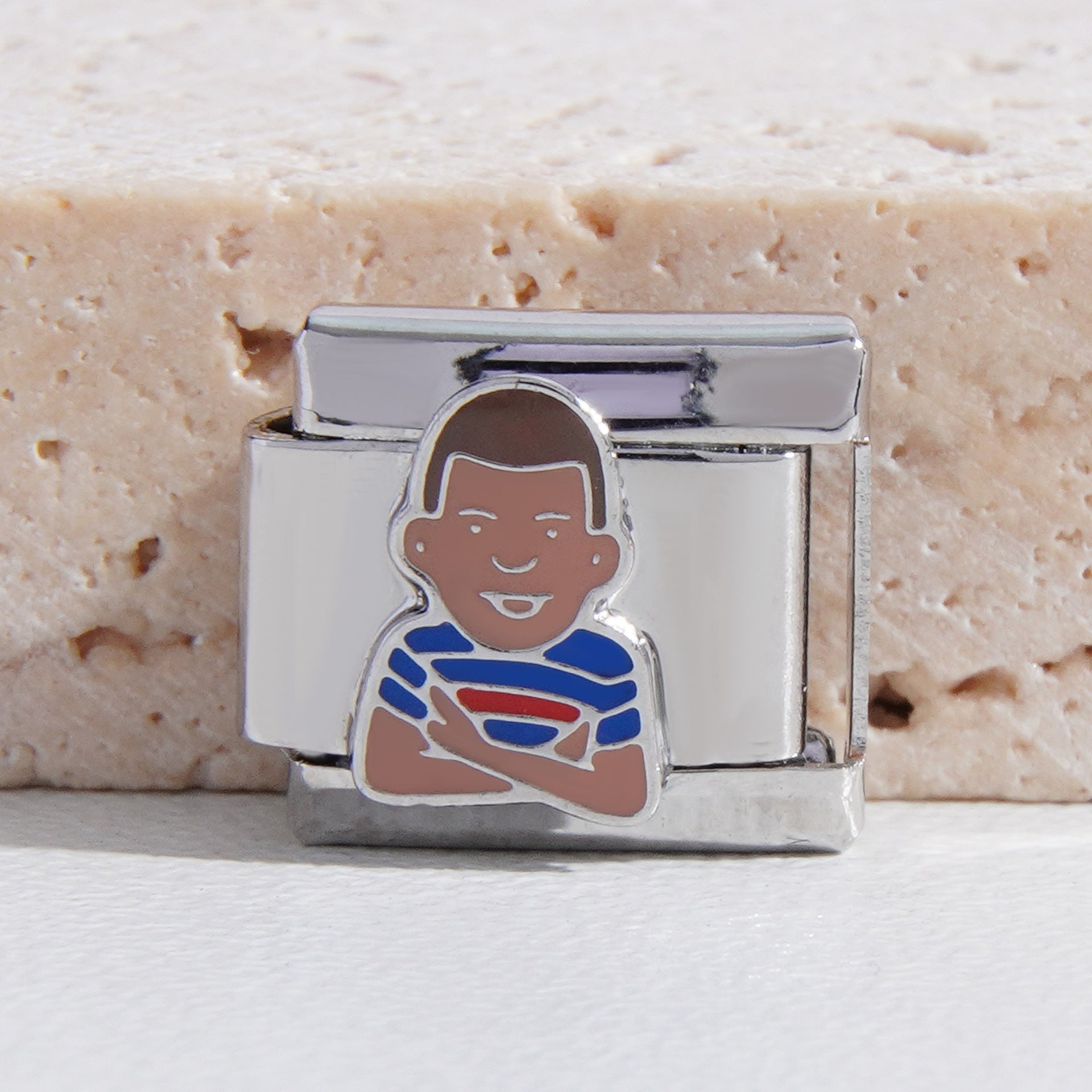 Wholesale Italian Charm Bracelet 9mm DIY Splicing Love Butterfly Football Club Stainless Steel Composable Bracelet