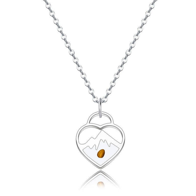 Wholesale Stainless Steel Heart Shaped Seed Necklaces ACC-NE-MS035