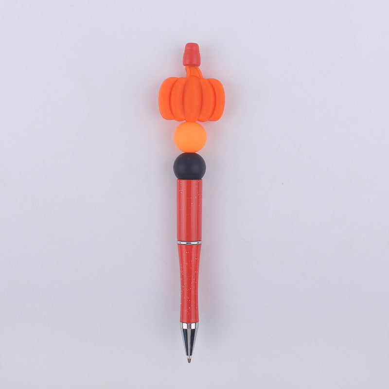 Wholesale  Halloween Pumpkin spider silicone  beaded pen
