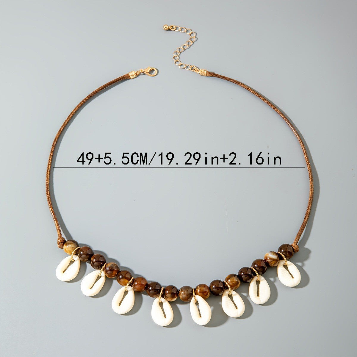 Wholesale Stylish Gold Heart Crystal Beaded Necklace Bohemian Women Fashion Jewelry