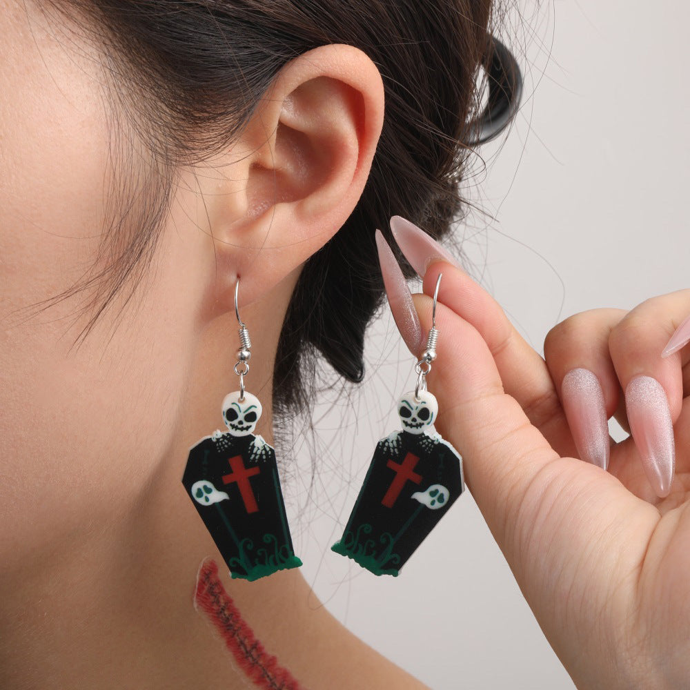 Wholesale  Alloy Pumpkin  Cat Ghost Earrings