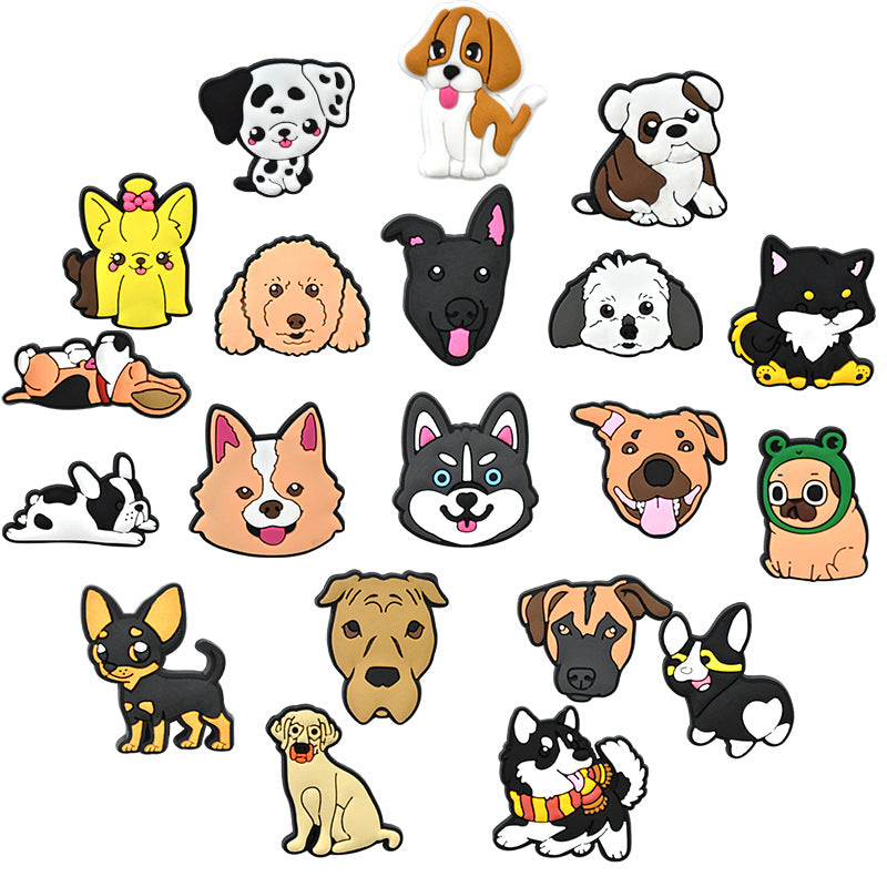 Wholesale Random 100pcs Cute Cartoon Puppy Series Shoes Accessories Shoes Charms