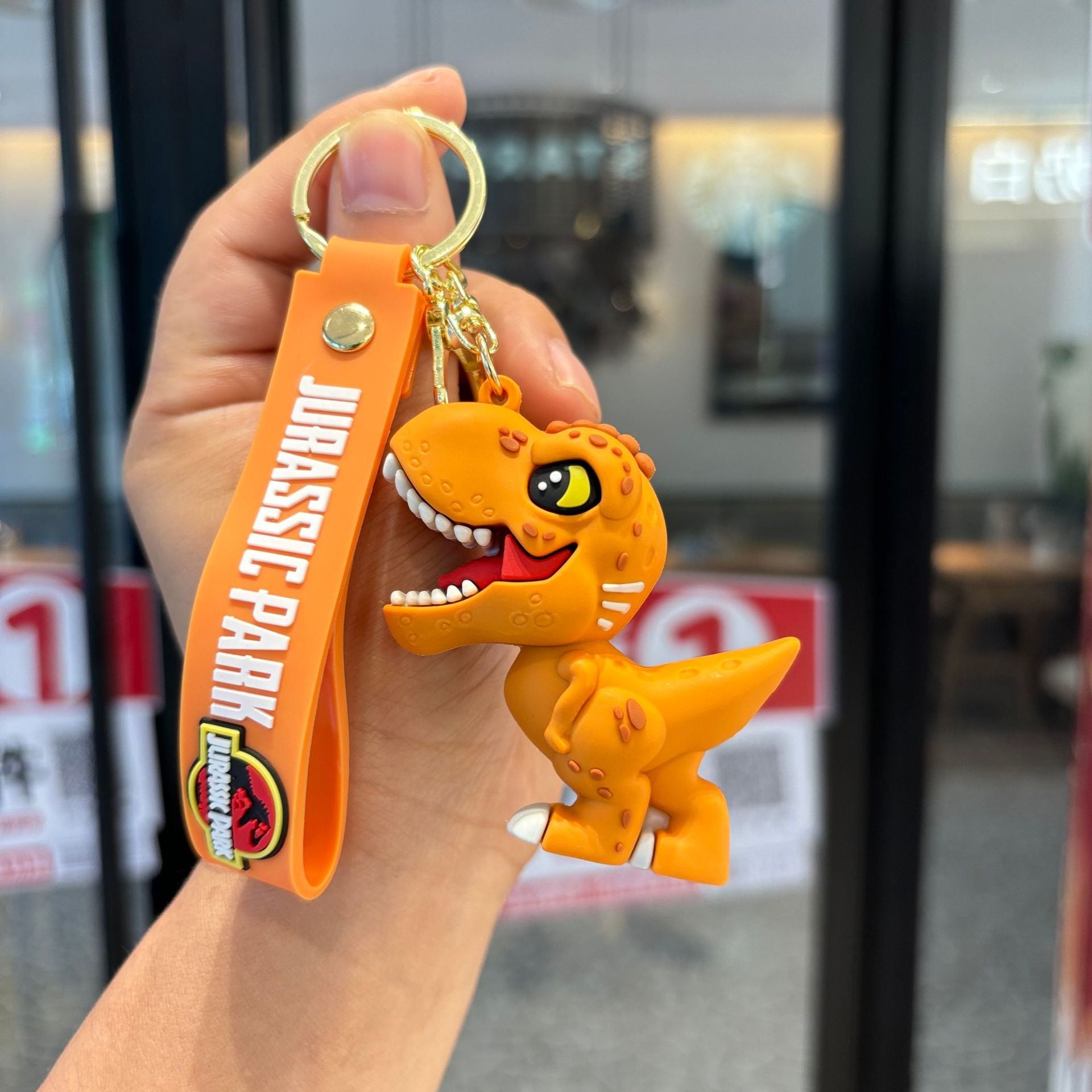 Wholesale Cartoon Dinosaur Keychain PVC Decorative Car Key Accessory Gift