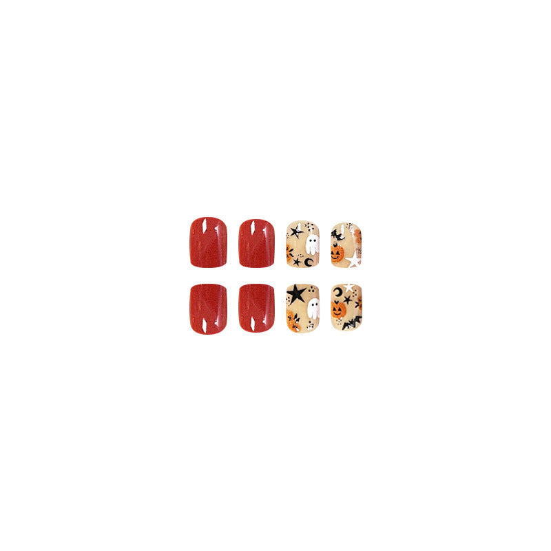 Wholesale 24 Pieces/box Halloween Press-on Nails Kits Nail Stickers ACC-NS-FengLi015