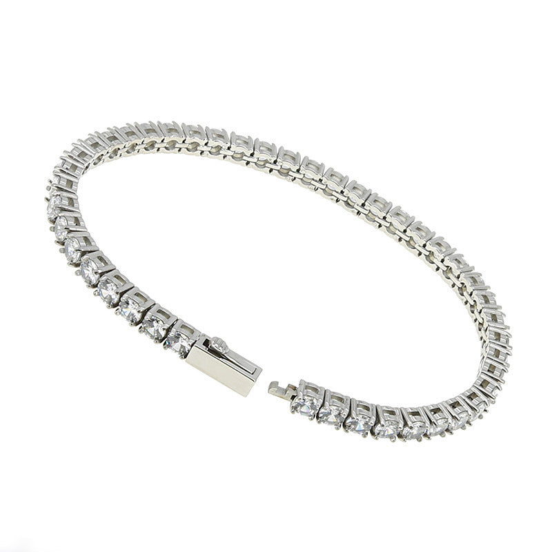 Wholesale Titanium Steel 3MM 4MM 5MM Inlaid Zircon Bracelet