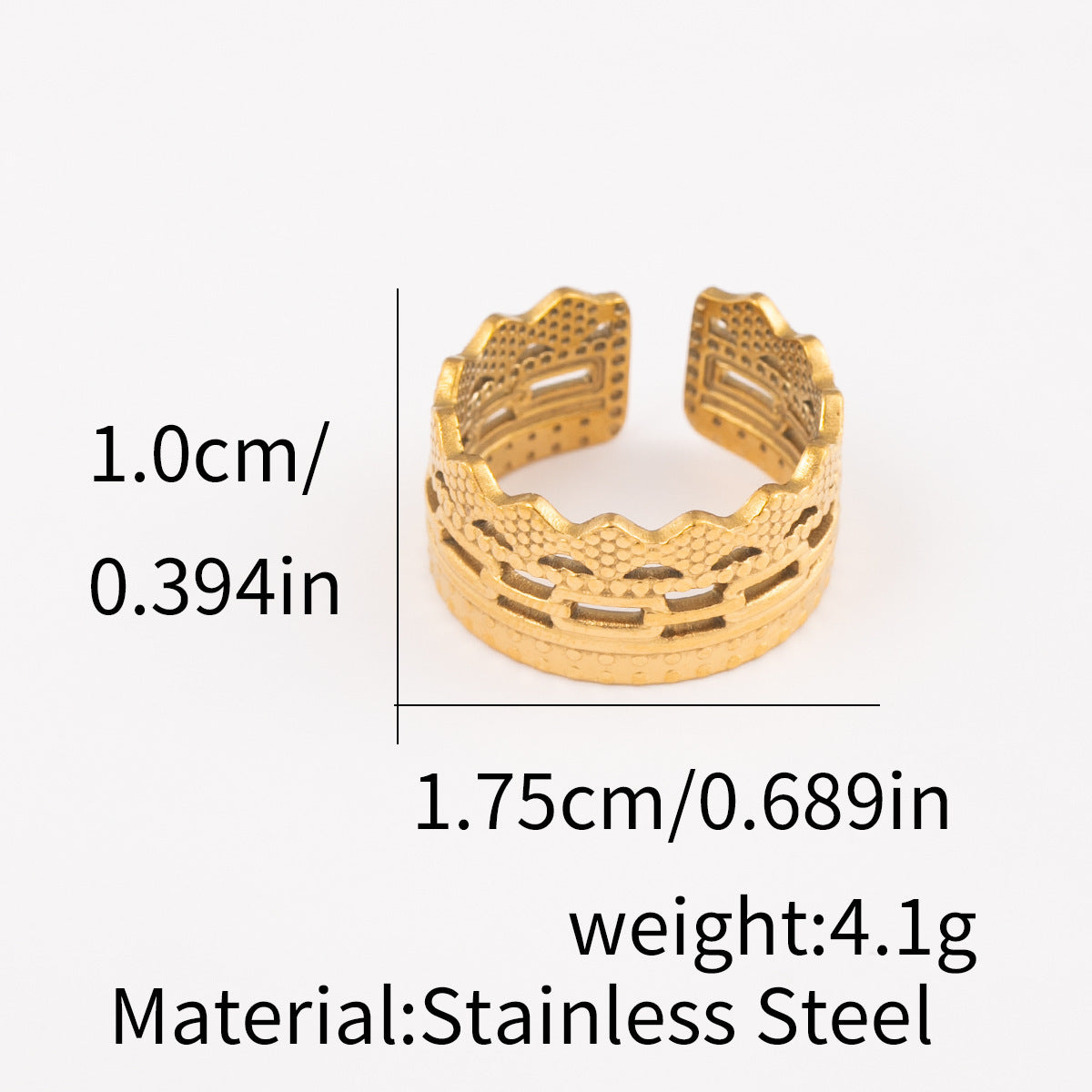 Wholesale Minimalist Open Ring,  304 Stainless Steel,  Stylish Everyday Wear Jewelry Accessory for Boutique Resale