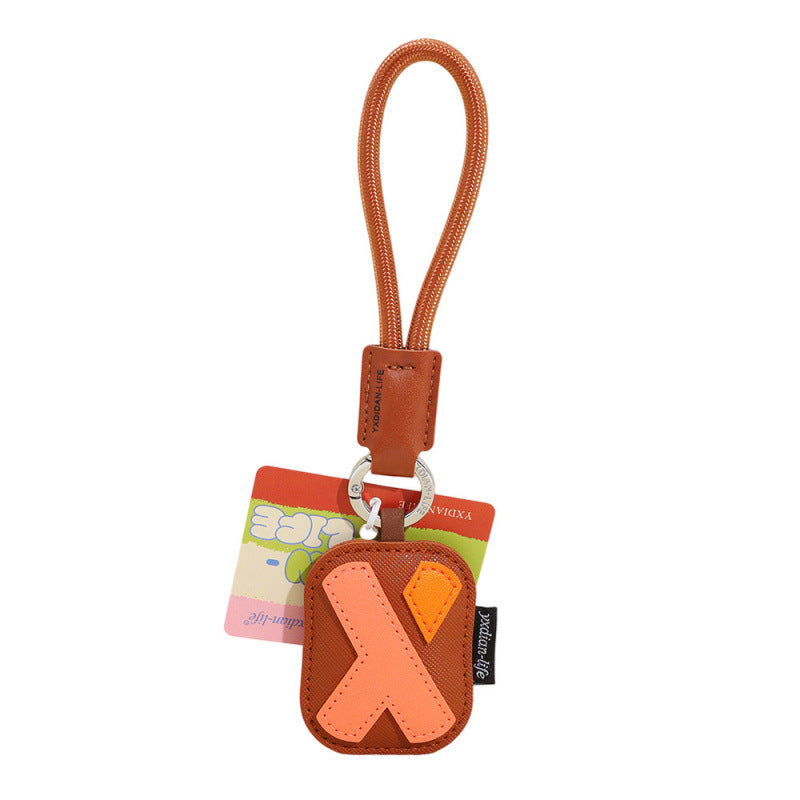 Wholesale Trendy 26 Letter PU Leather Keychain Pendant Graduation Gift Car Key Accessory