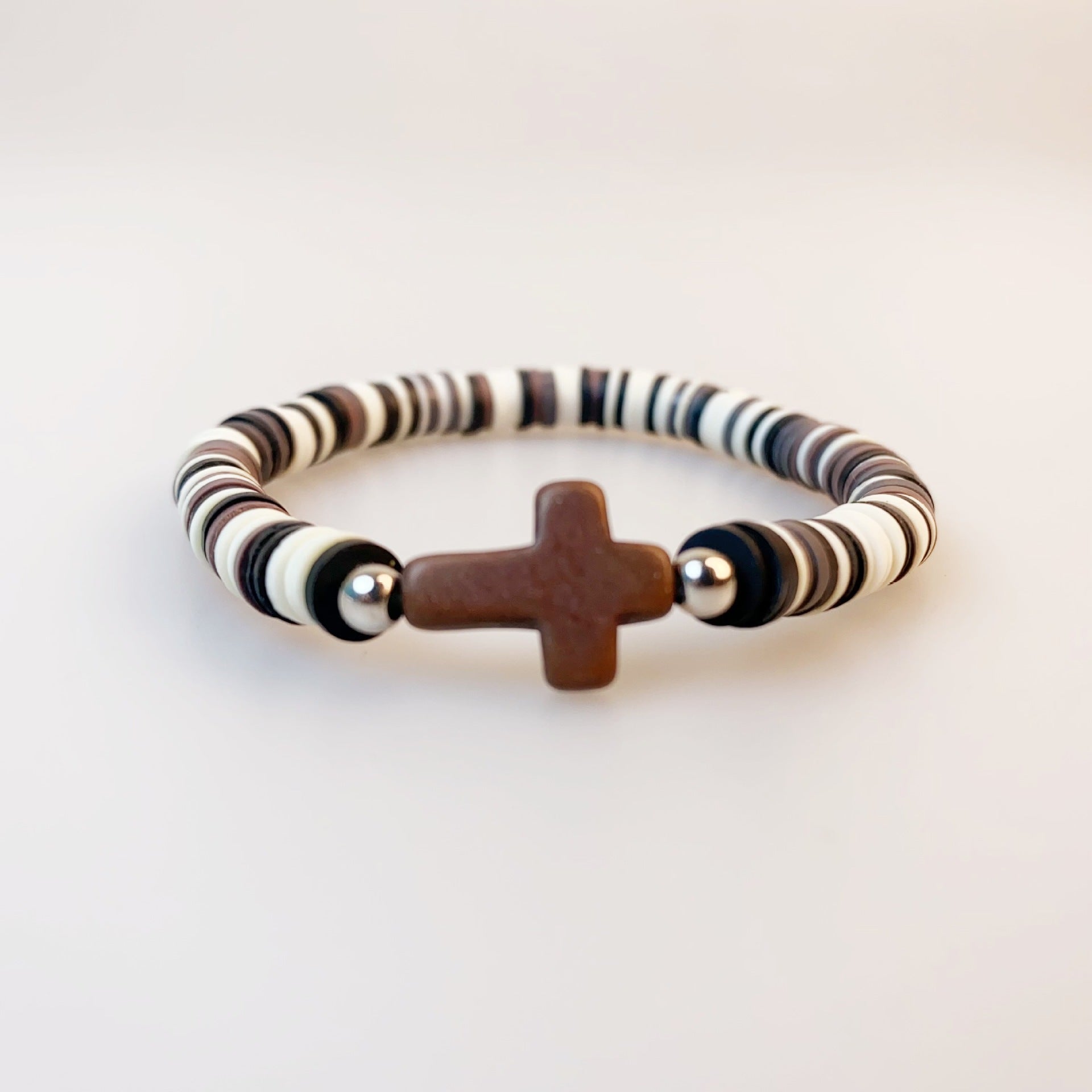Wholesale Natural Stone Cross Bohemian Colorful Bracelet