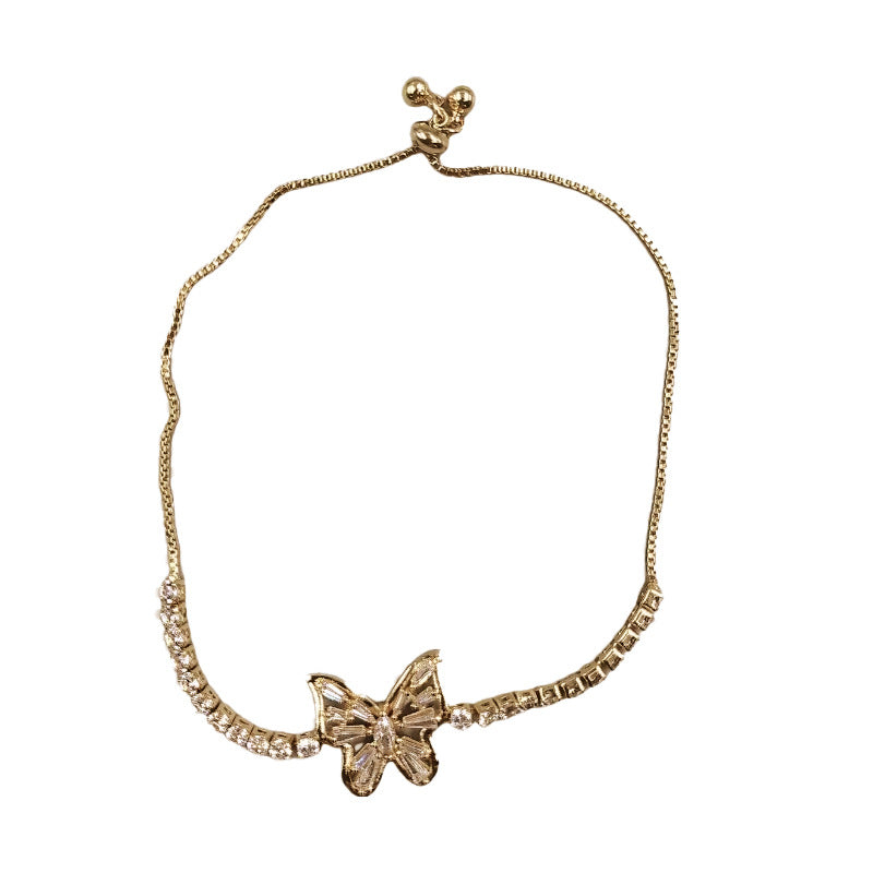 Wholesale Zircon Butterfly Square Bracelet Zircon Bracelets ACC-BT-Miaosi009