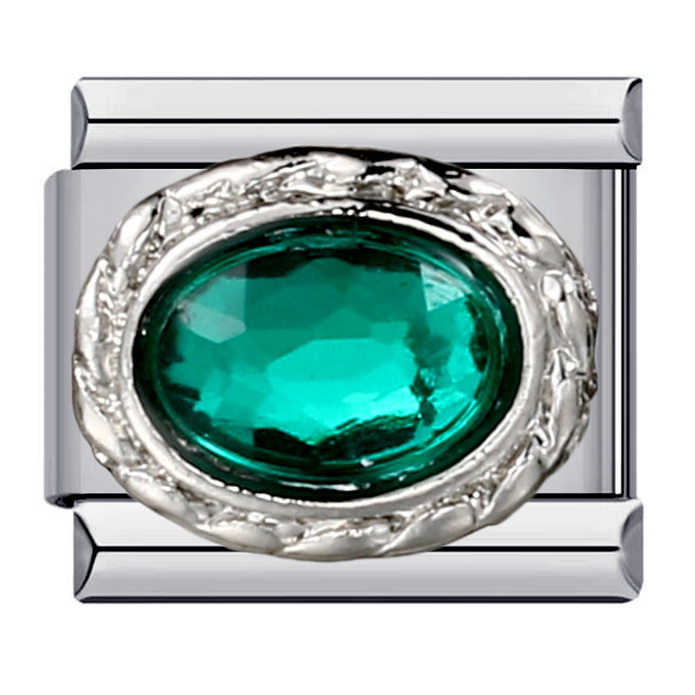 Wholesale  Italian Charm Bracelet 9mm DIY  Welded Oil Drip Creative Stainless Steel Composable Bracelet