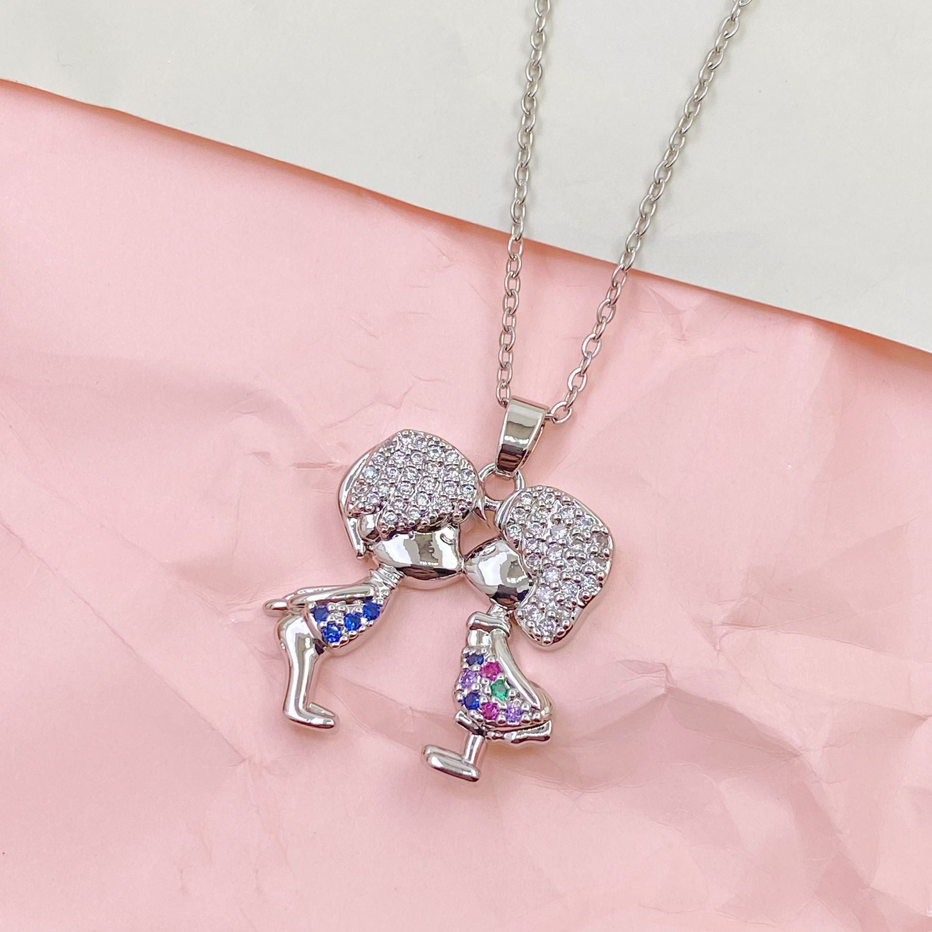 Wholesale Valentine's Day full diamond micro zircon clavicle necklace