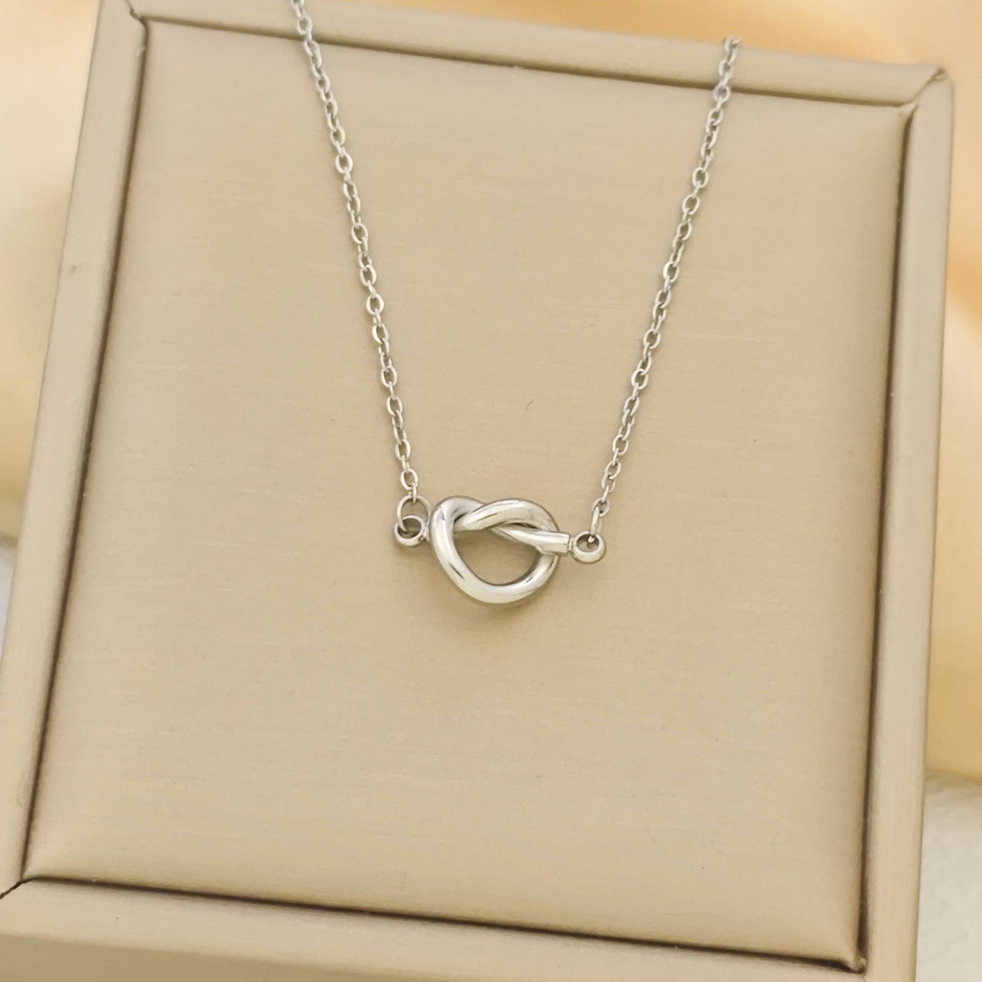 Wholesale Trendy Love Knot Earrings Titanium Steel Fashion Jewelry Accessory for Women