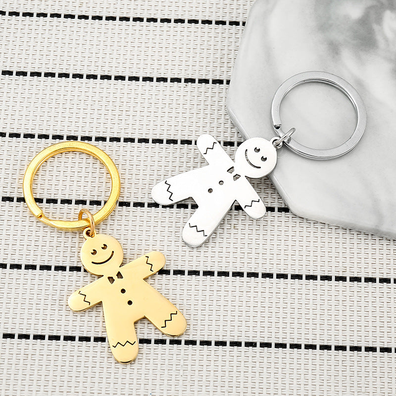 Wholesale Christmas Cartoon Cute Stainless Steel Keychains ACC-KC-JinZhu013