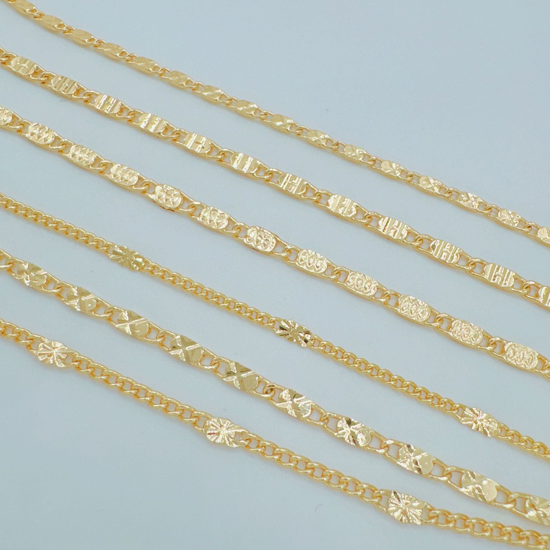 Wholesale Retro Gold Plated Copper Twist Necklace Chain for Layering Jewelry Accessory