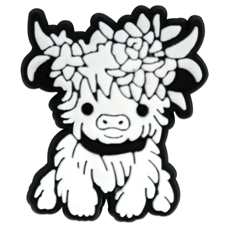 Wholesale Random 100pcs Scottish High Low Cow Shoes Accessories Shoes Charms ACC-SC-RYY048