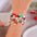 Wholesale  Color Acrylic Diamond Snowflake Bell Elastic Beaded Bracelet Christmas suit