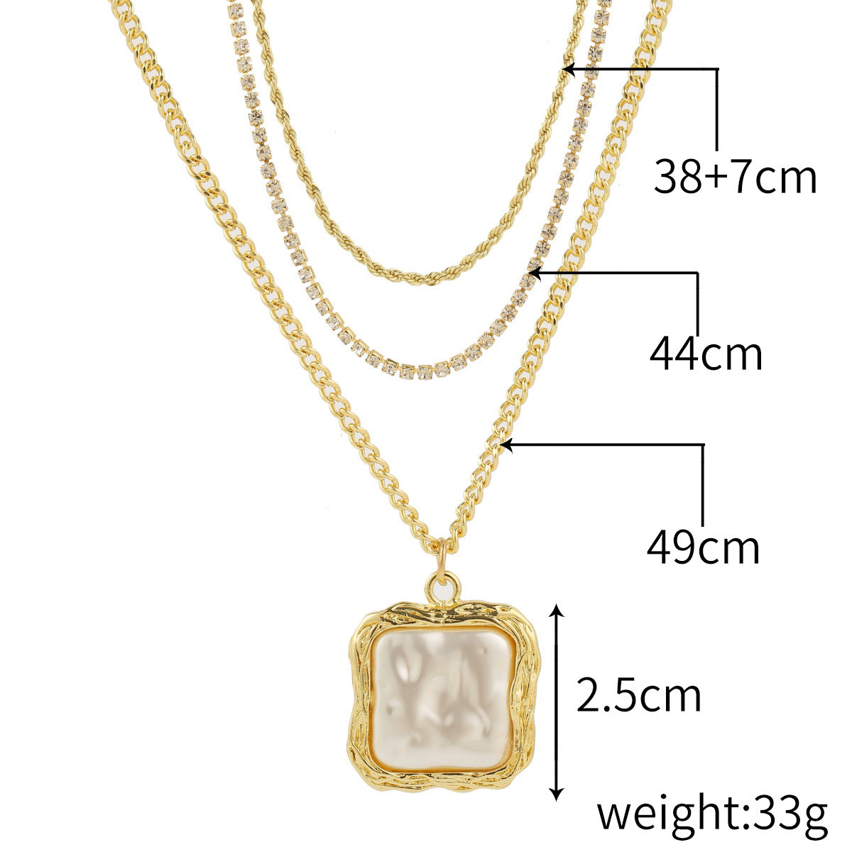 Wholesale Multi-layer Double-layer Necklace Clavicle Chain Love Necklace