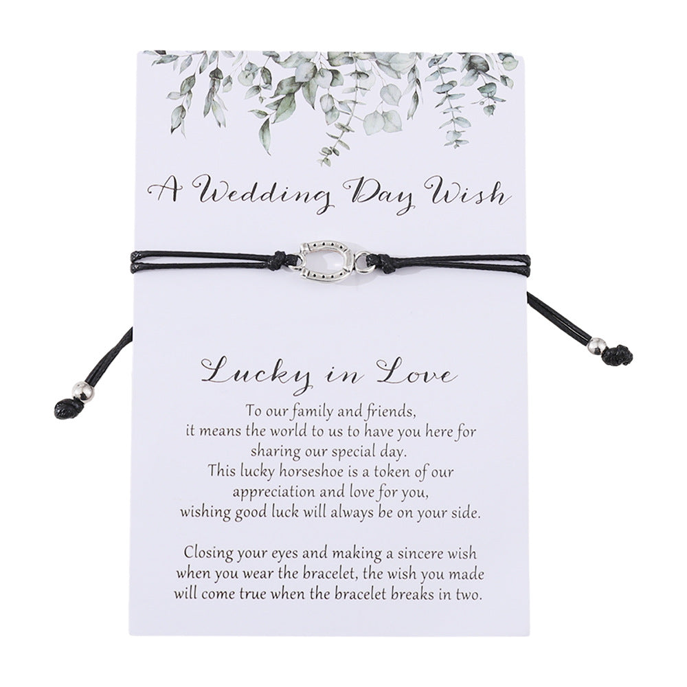 Wholesale Lucky Horseshoe Hand-woven Bracelet