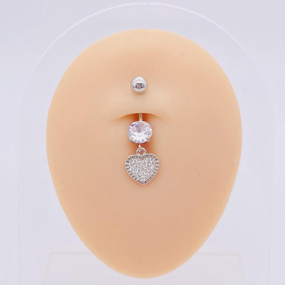 Wholesale Stainless Steel Long Tree of Life Zircon Belly Button Nails Body Jewelry ACC-BJ-ChenY001