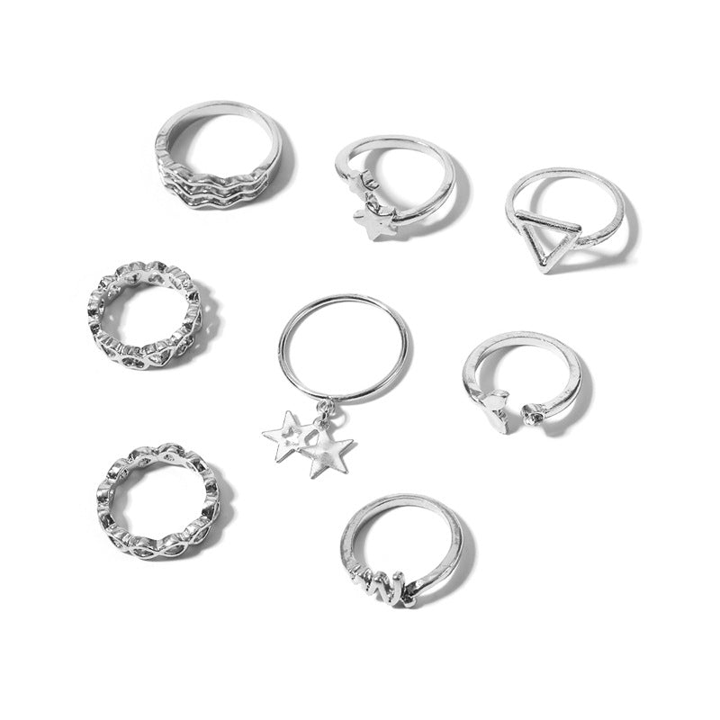 Wholesale Alloy Love Ring 8-piece Set