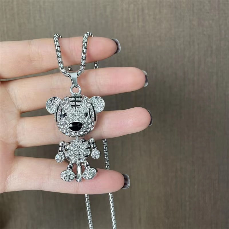 Wholesale Vintage Dot Diamond Circle Long Necklace
