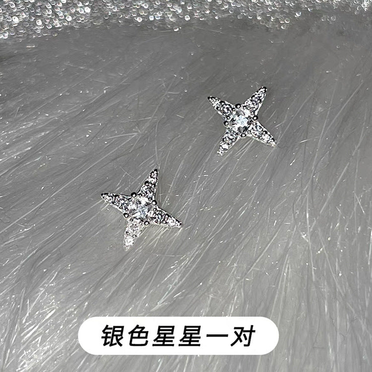 Wholesale zircon star earrings set
