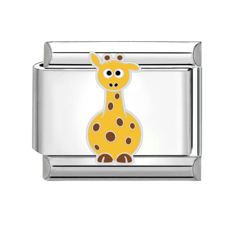 Wholesale Italian modular creative cute Charms animal cartoon DIY jewelry craft bracelet accessories