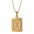 Wholesale  18K gold square brand stainless steel letter pendant necklace