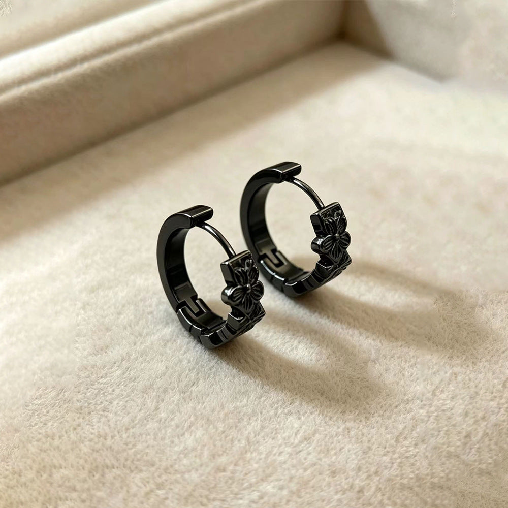 Wholesale Stainless Steel Geometric Open Ear Cuff - Hollow Design Earring Fashion Accessory for Party Boutique Resale