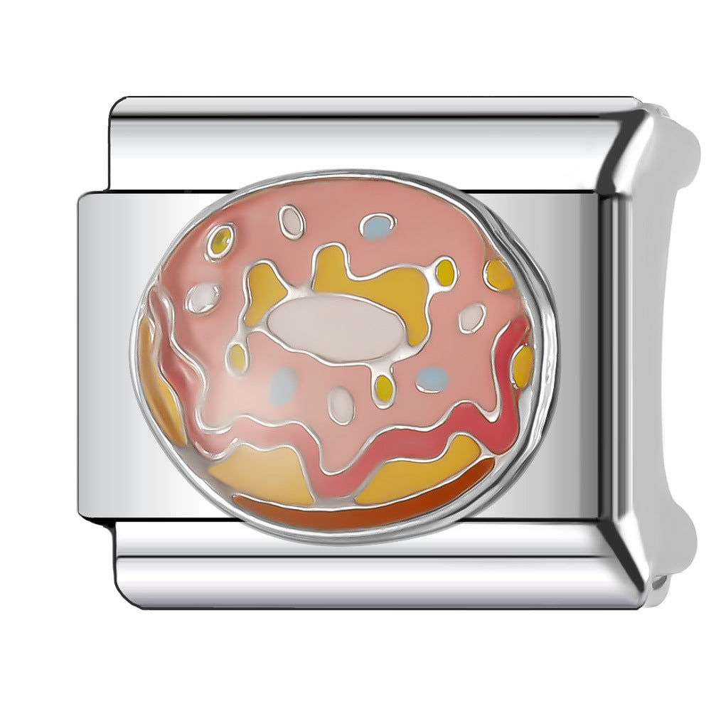 Wholesale Italian Charm Bracelet 9mm DIY Splicing Creative Pattern Stainless Steel Composable Bracelet