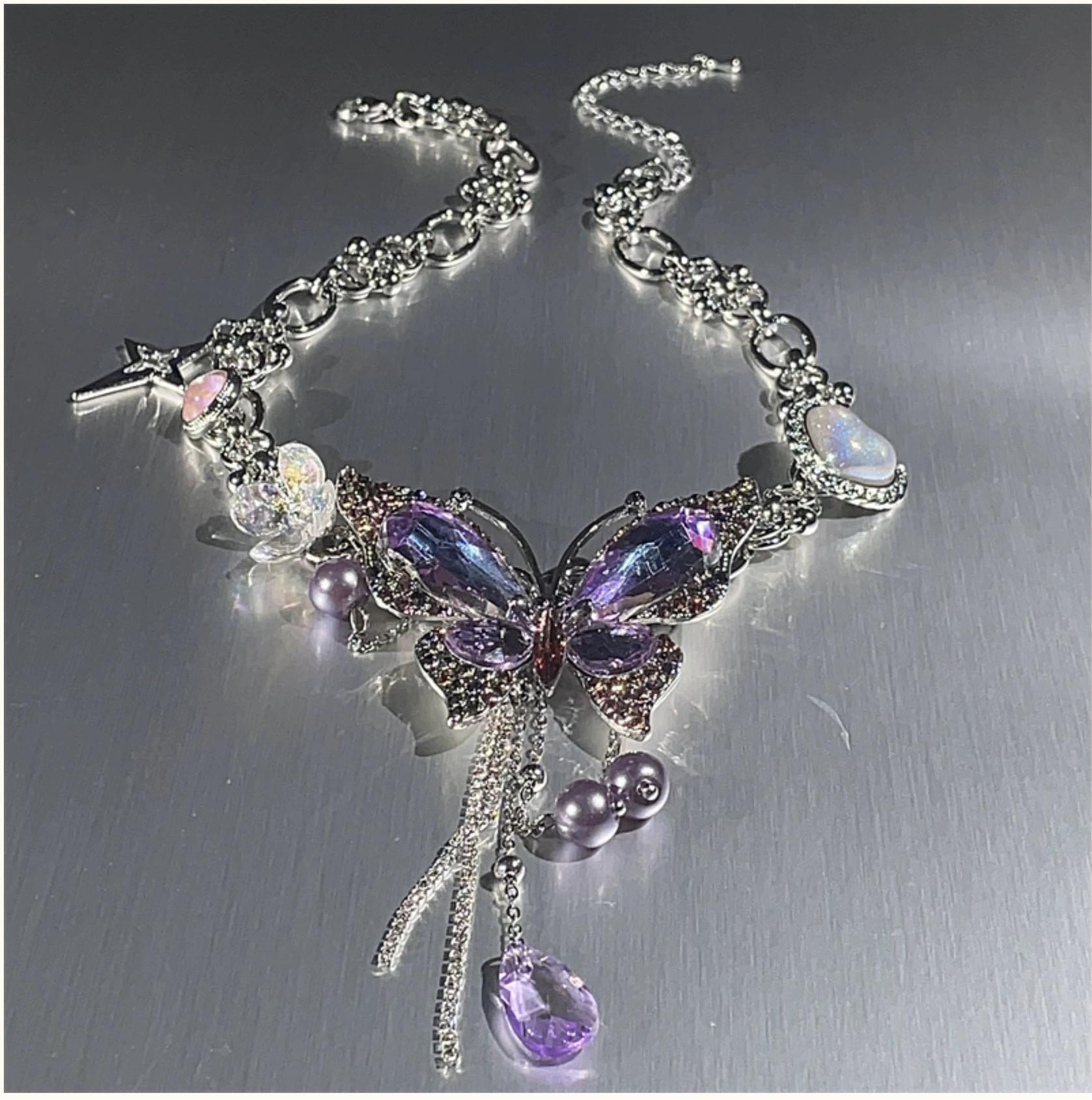 Wholesale Purple Butterfly Necklace