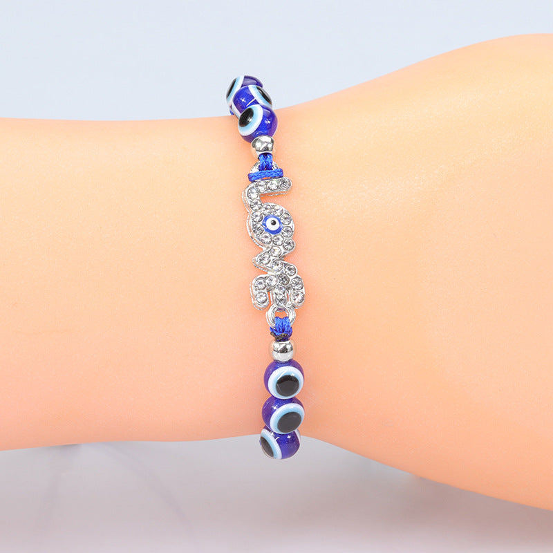 Wholesale  Devil' s Eye bracelet blue eyes fish eye beaded amulet bracelet