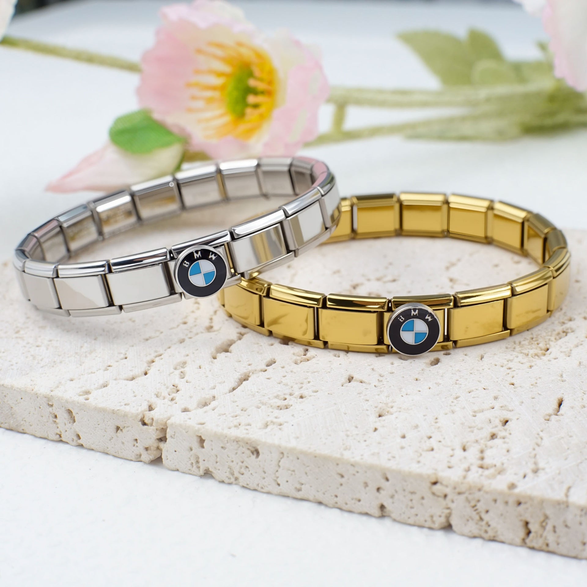 Wholesale 5pcs/pack Transportation Italian Charms Single Section Creative Stainless Steel Composable Bracelet