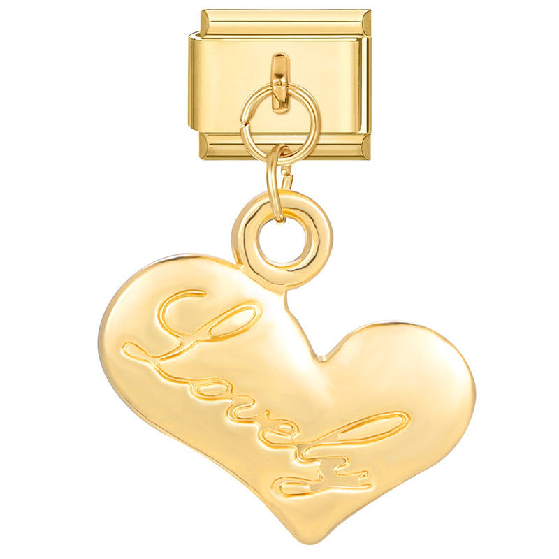 Wholesale Italian Charm Bracelet 9mm DIY Splicing Gold Pendant Titanium Steel Composable Bracelet