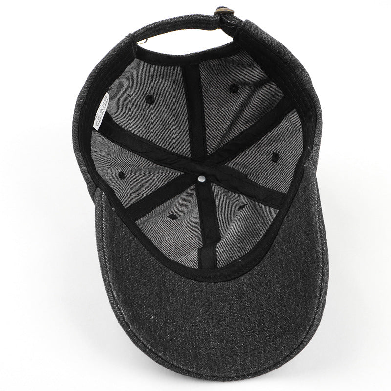 Wholesale Solid Color Plain Cotton Denim Baseball Cap ACC-HT-LueLan020