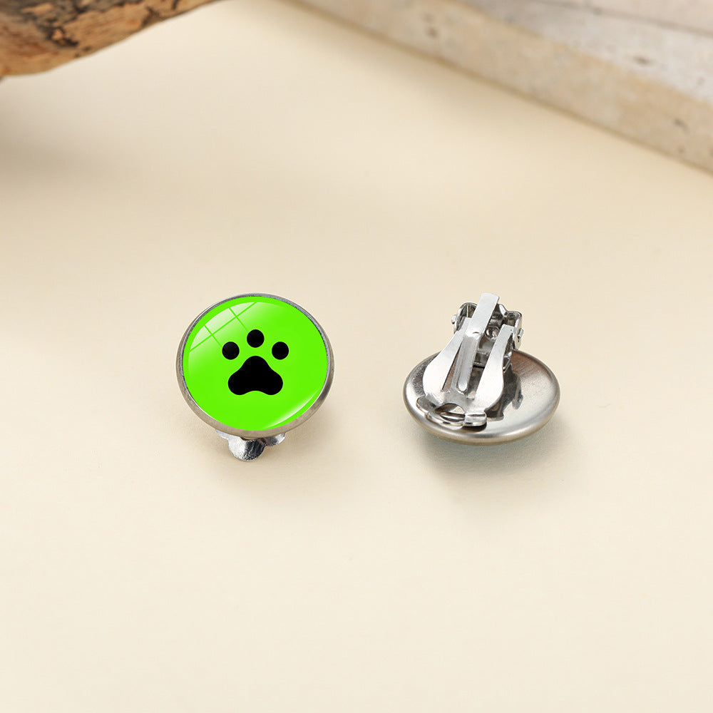 Wholesale Ladybug Polka Dot Cartoon Ear Clip Anime Earrings