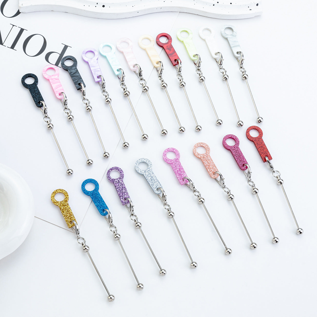 Wholesale DIY Beadable Acrylic Suitable for 8Mm-10Mm Water Cup Straw Accessories Decoration