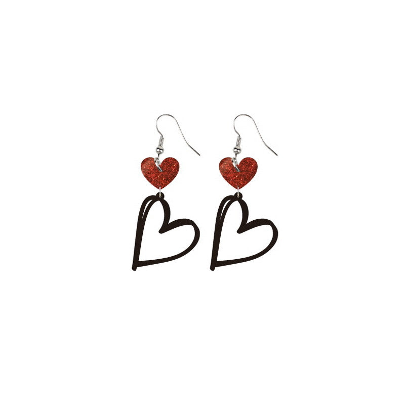 Wholesale Valentine's Day Cute Devil Love Bear Earrings ACC-ES-XueP043