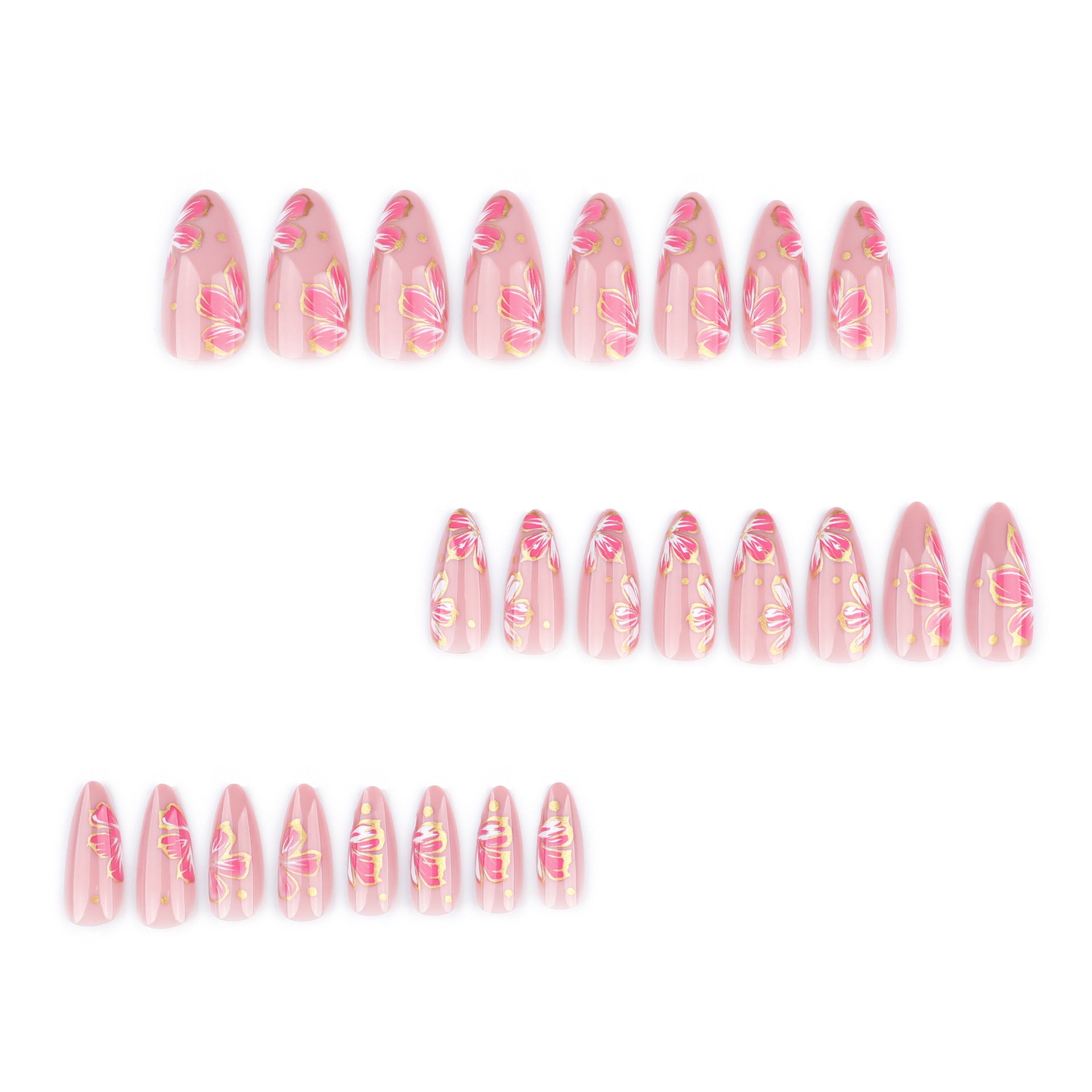 Wholesale 24 Pieces/box Flowers Nails Kits Nail Stickers