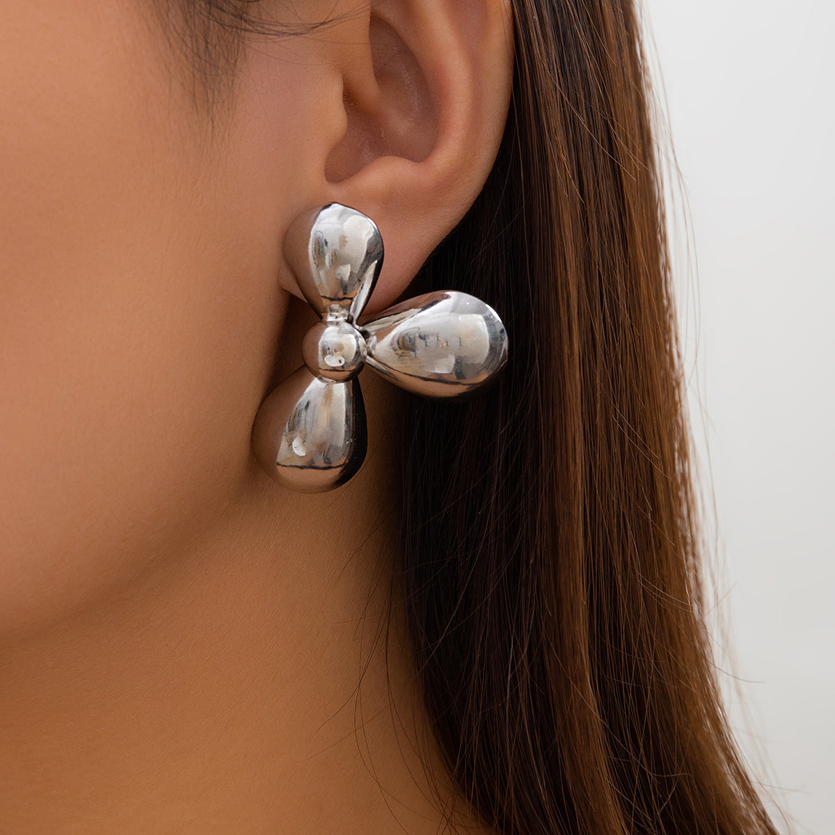 Wholesale Exaggerated Metal Large Earrings Irregular Earrings Statemente Earrings ACC-ES-XueRou001